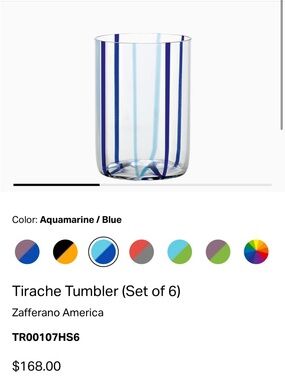 Tirache Aquamarine/Blue Tumbler (Set of 6)
